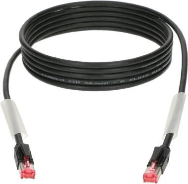 Klotz kabel CAT5e (S/UTP), flexibilní, černý, 7,5m, RJ45 - RJ45