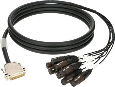 Klotz D-Sub kabel 25p - 8 x XLR 3p, 8 kanálový analogový loom, symetrický, 1m