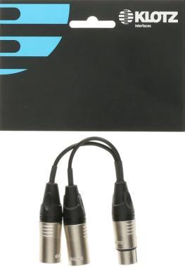 Klotz XLR Y-adaptér - 0,2m, 2 x XLR 3p
