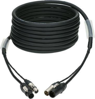Klotz DMX a napájecí hybridní kabel 3G1.5 XLR 3p + powerCON TRUE1 - 15m
