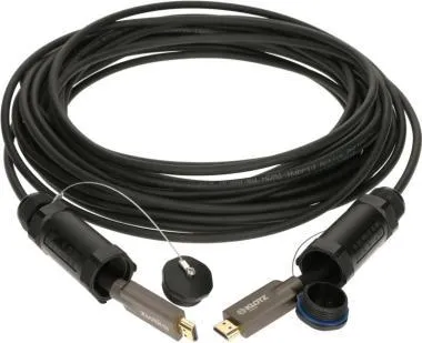 Klotz HDMI 2.1 AOC Link - aktív optikai kábel páncélozott - dugók védősapkával - 100m