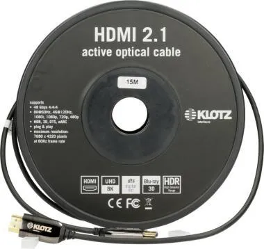 Klotz HDMI 2.1 AOC Link - aktív optikai kábel dugók védősapka nélkül - 30m