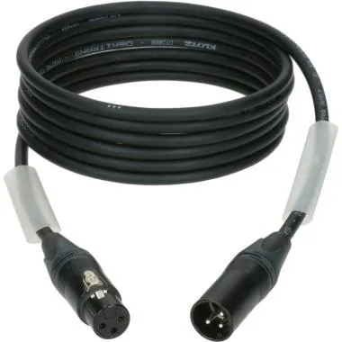 Klotz OT2000 ultra flexibilis AES és DMX kábel XLR 3p mama/papa fekete Neutrik csatlakozó - 2m