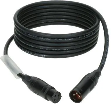 Klotz OT2000 ultra flexibilis AES és DMX kábel XLR 3p mama/papa fekete Klotz csatlakozók - 20m