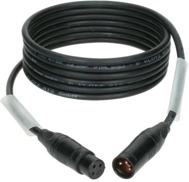 Klotz kabel ultra flexibilní AES a DMX, XLR 3p, černý, 1,5m