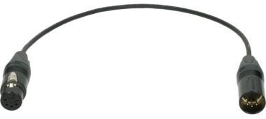 Klotz patch DMX kabel XLR 5p, černý, 0,4m