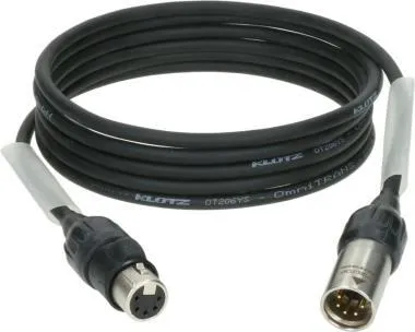 Klotz OT206YS dupla árnyékolt DMX kábel XLR 5p mama/papa (3 pin bekötve) IP65 Neutrik - 5m