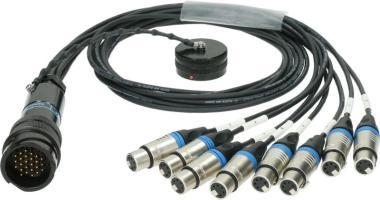 Klotz RMP-8 XLR kabel - 8x XLR 5p, DMX fanout, PVC, 1,2m