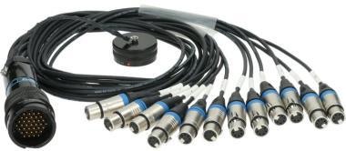 Klotz RMP-12 XLR kabel - 12x XLR 5p, 12 kanál, DMX fanout, PVC, 1,2m