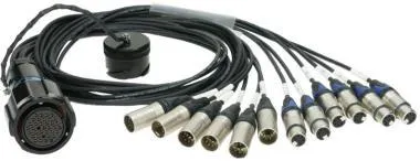 Klotz OT1000 - RMP 37p mama - 6x XLR 5p mama / 6x XLR 5p papa 12-cs. - DMX fanout - PVC - 1,2m