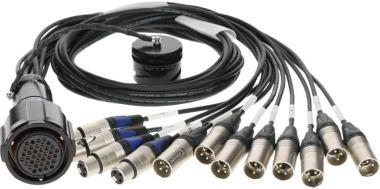 Klotz RMP-12 XLR kabel - 8x XLR 3p samec, 4x XLR 3p samice, 1,2m