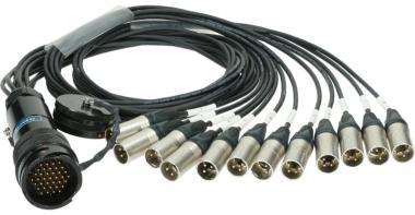 Klotz RMP-16 XLR kabel - 12x XLR samec, 4x XLR samice, digitální fanout, PVC, 1,2m