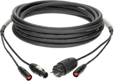 Klotz CAT5e és táp 3G1.5 hibrid kábel 1 x etherCON + Schuko => powerCON TRUE1 - 25m