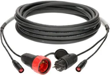 Klotz CAT5e és táp 3G1.5 hibrid kábel 1 x etherCON + Schuko - 40m