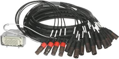 Klotz RMP-24 XLR kabel - 16x XLR samec, 4x XLR samice, 10m, PVC