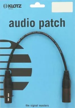 Klotz pro analóg audiokábel - szimmetrikus patch kábel Neutrik vegyes XLR-rel - 0,6m