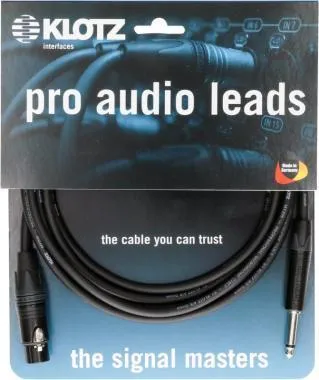 Klotz pro analóg audiokábel - aszimmetrikus Neutrik XLR - aszimmetrikus jack - 7,5m