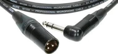 Klotz pro analóg audiokábel - szimmetrikus, Neutrik XLR papa - szimmetrikus pipa jack - 2m