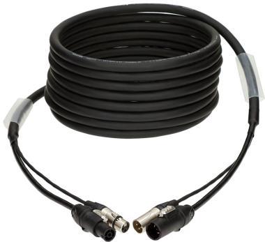 Klotz DMX a napájecí hybridní kabel XLR 3p + powerCON TRUE1 - 25m