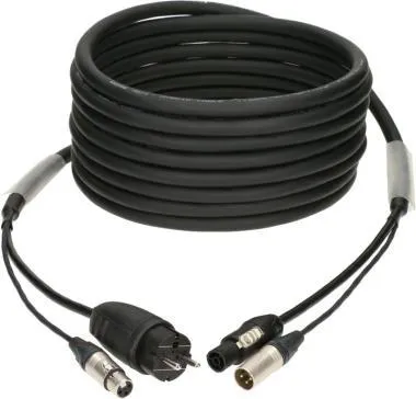 Klotz audio és táp 3G2,5 hibrid kábel XLR 3p + Schuko => powerCON TRUE1 - 25m