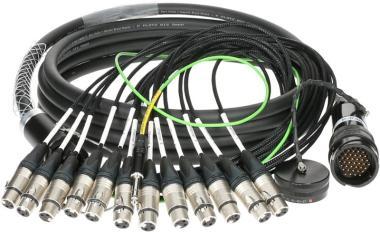Klotz RMP-12 XLR kabel - 12x XLR samice, analogový fanout, PVC, 6m