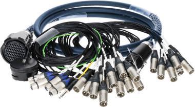 Klotz RMP-24 XLR kabel - 20x XLR samec, 4x XLR samice, 15m, PUR