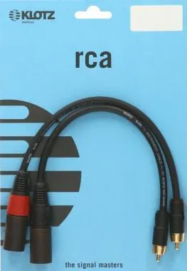Klotz RCA - XLR papa kábel aranyozott érintkezőkkel - 0,3m