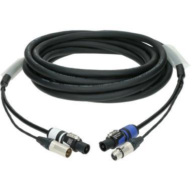 Klotz DMX a napájecí hybridní kabel 3G1.5 XLR 3p + powerCON - 3m