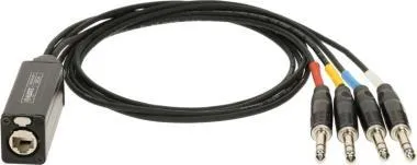 Klotz CATLink MINI 4-cs. csoportkábel adapter etherCON mama - 4 x TRS 3p papa - 1,5m