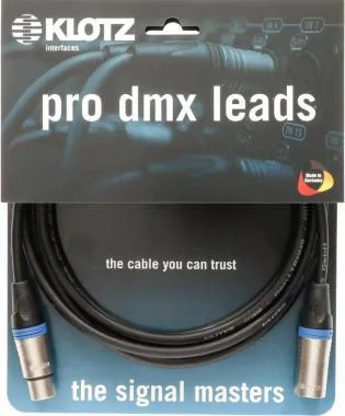 Klotz OT2000 ultra flexibilis DMX kábel XLR 5p mama/papa nikkel (3 pin bekötve) Klotz - 3m