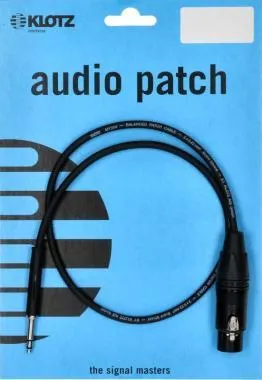 Klotz szimmetrikus apró telefon patch kábel - fekete TT Bantam - XLR 3p mama - 0,3m