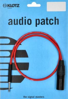 Klotz patch kabel - 0,6m, XLR 3p, TT Bantam, červený