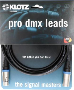 Klotz DMX kabel - 3m, dvojité stínění, XLR 3p, nikelové konektory