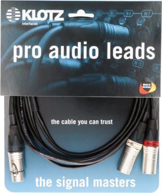 Klotz Y mikrofonní kabel - 5m, 2 x XLR 3p, Neutrik konektory