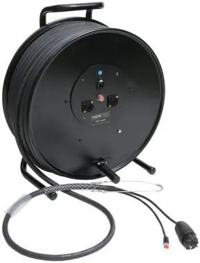 Klotz CAT5e és táp 3G1.5 hibrid kábeldob 1 x RJ45 => etherCON + Schuko => powerCON TRUE1 - 2,4m