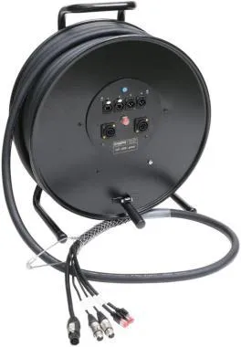 Klotz hibrid kábeldob 2 x RJ45 => etherCON + 2 x XLR 3p + powerCON TRUE1 - 2,4m