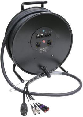 Klotz hybridní kabelový buben 2 x etherCON, 2 x XLR 3p, Schuko => powerCON TRUE1 - 40m