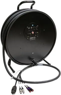 Klotz hibrid kábeldob 2 x etherCON + 2 x XLR 3p + Schuko => powerCON TRUE1 - 2,5m