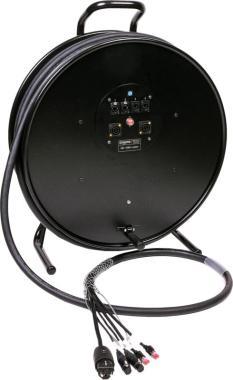Klotz hybridní kabel - 2 x RJ45 na etherCON + 2 x XLR 5p + Schuko na powerCON TRUE1 - 2,5m