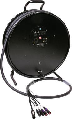 Klotz hybridní kabel CAT5e a DMX, 2 x etherCON, 2 x XLR 5p, powerCON TRUE1 - 2,5m