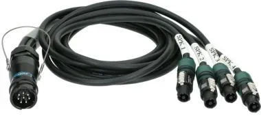 Klotz SPUTNIK L-Acoustics DOSUB adapter PA-COM® 8p papa - 4 x speakON 4p mama - 3m