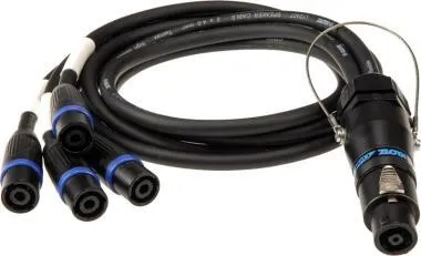 Klotz SPUTNIK TOP és SUB hangszóró adapter speakON 8p mama - 4 x speakON 4p papa - 5m