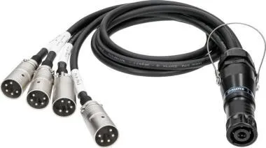 Klotz SPUTNIK TOP és SUB hangszóró adapter speakON 8p papa - 4 x EP 5p papa - 1m
