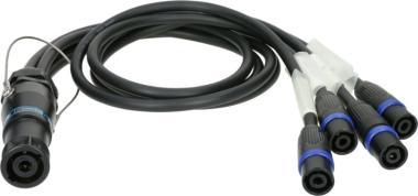 Klotz kabel speakON 8p a 4 x speakON 4p, 3m