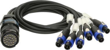 Klotz SPUTNIK adaptér pro d&b reproduktory PA-COM® 25p, 6 x speakON 4p, 1m