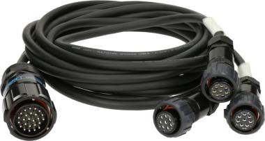 Klotz SPUTNIK reproduktorový adaptér PA-COM® 25p samec - 3 x PA-COM® 8p samice - 3m