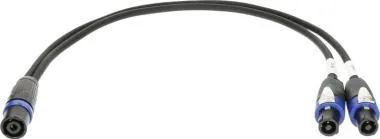 Klotz SPUTNIK TOP és SUB hangszóró adapter speakON 4p papa - 2 x speakON 4p mama - 0,6m
