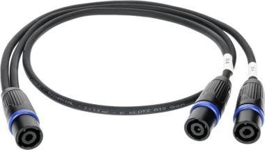 Klotz kabel pro reproduktory speakON 4p - 2 x speakON 4p