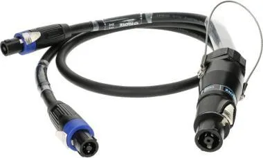 Klotz SPUTNIK Y hangszóró adapter speakON 8p mama - 2 x speakON 4p mama - 2,5m