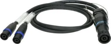 Klotz SPUTNIK Y hangszóró adapter speakON 8p papa - 2 x speakON 4p papa - 1m